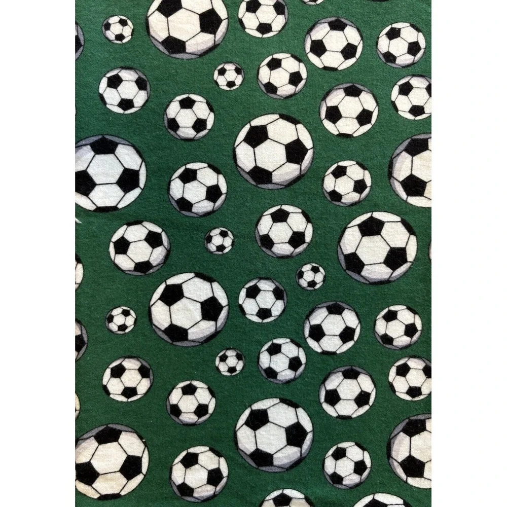 Super Snuggle Cotton Flannel Soccer Fabric 40
